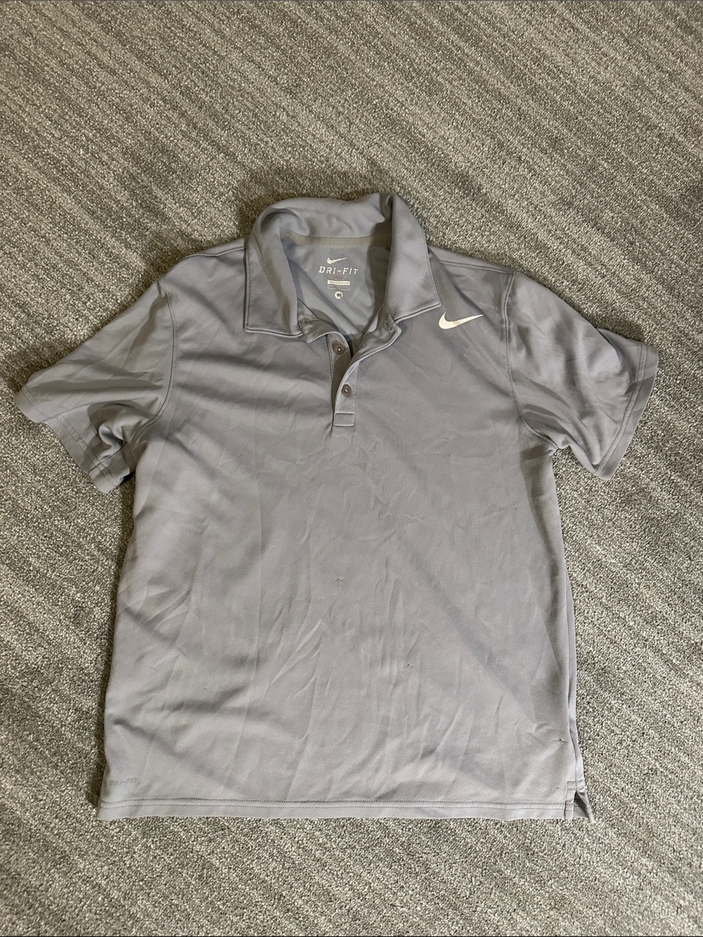 Nike Men’s Light Gray Dri-FIT Polo Shirt